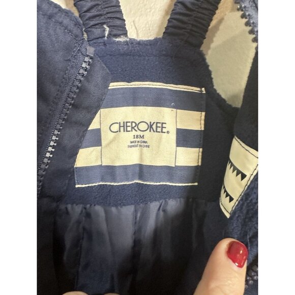 Cherokee Navy Blue Insulated Snow Bib Overalls Kids Size 18Months NWT - Picture 9 of 14